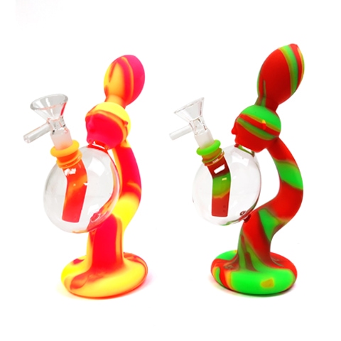 8.5'' Silicone Water PIPE with GLASS Bowl